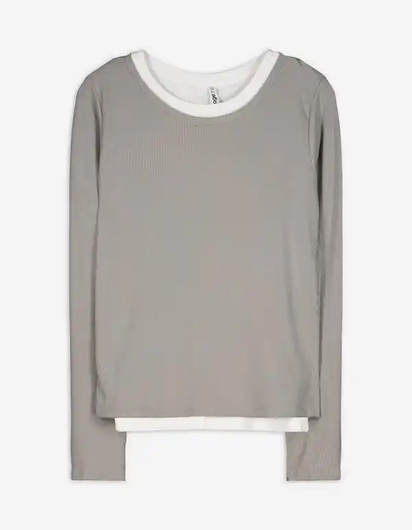 Bild 1 von Damen Langarmshirt - Double-Layer-Look