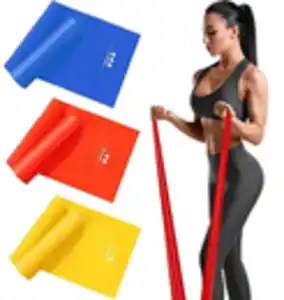 Haquno Fitnessband 3er-Set Theraband Gymnastikband Lang Fitnessbänder Widerstandsbänder in 3 Stärke, Resistance Band Trainingsband für Crossfit, Muskelaufbau, Yoga, Pilates für Männer und Fraue