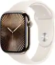Bild 1 von Apple Watch Series 10 (46mm) GPS+4G Titan mit Milanaise Armband S/M gold/polarstern