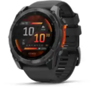 fenix 8 (51mm) Smartwatch mit QuickFit-Silikon-Armband (26mm) schwarz/schiefergrau