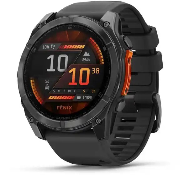 Bild 1 von fenix 8 (51mm) Smartwatch mit QuickFit-Silikon-Armband (26mm) schwarz/schiefergrau