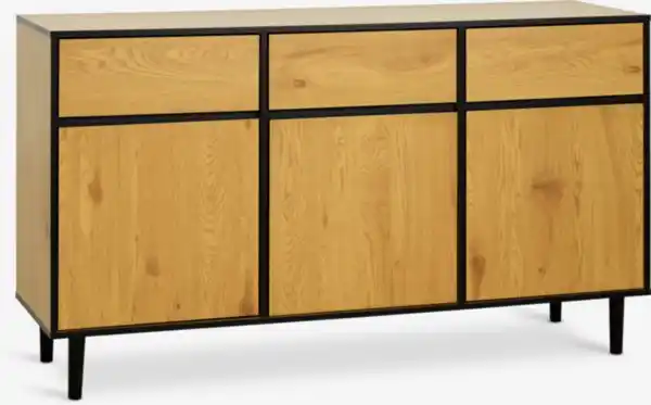 Bild 1 von Sideboard ODENSE 3 Türen + 3 Schubladen eichenf/schw