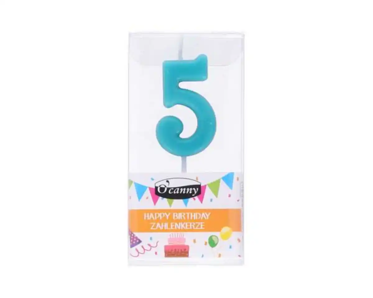 Bild 1 von Geburtstagskerze O'Canny, Zahl 5, sortiert