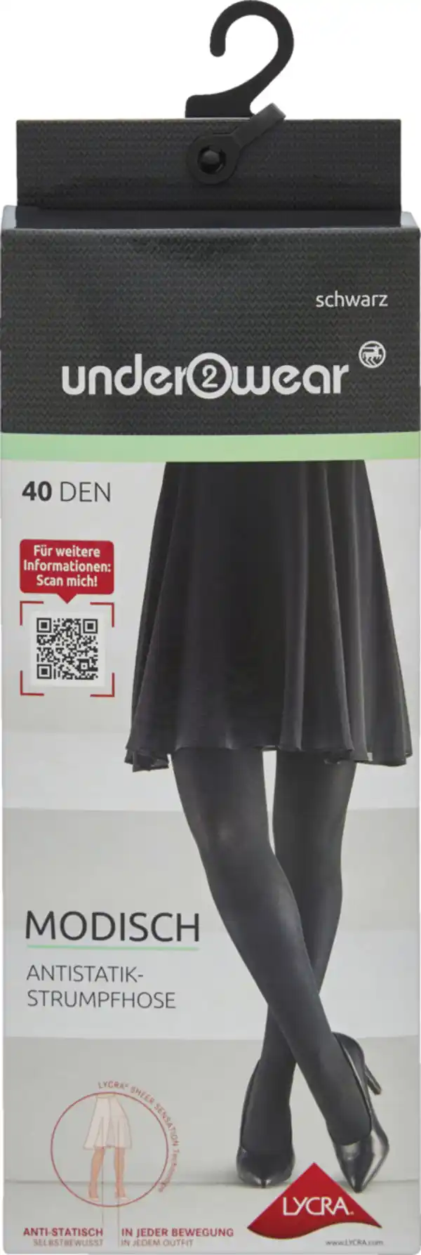 Bild 1 von under2wear ANTISTATIK STRUMPFHOSE 40DEN SCHWARZ L