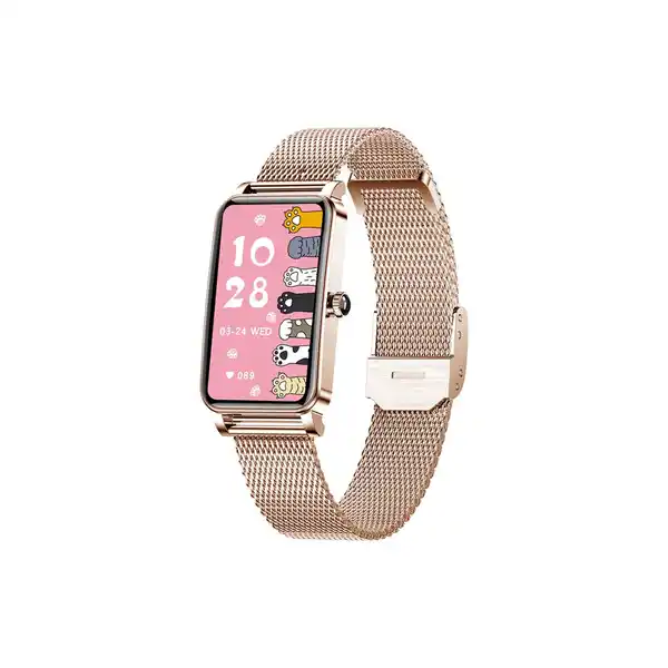 Bild 1 von TPFNet Damen Smart Watch / Fitness Tracker IP68 - Milanaise Armband - Android & IOS - Silber