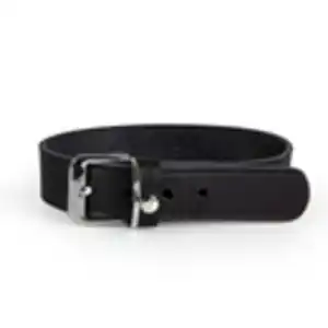 Das Lederband Halsband Weinheim schwarz 37 cm, 1,8 cm