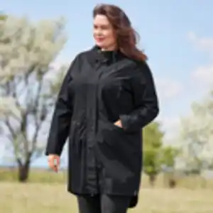 Damen-Jacke mit Kapuze, große Größen, Black