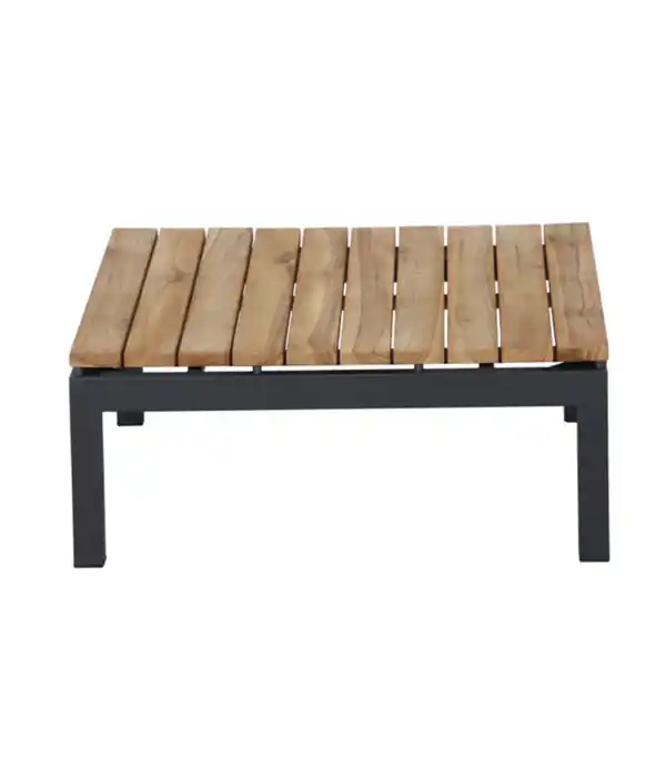 Bild 4 von Siena Garden Teak-Loungetisch Alvida, anthrazit/natur, ca. B74/H30/T74 cm