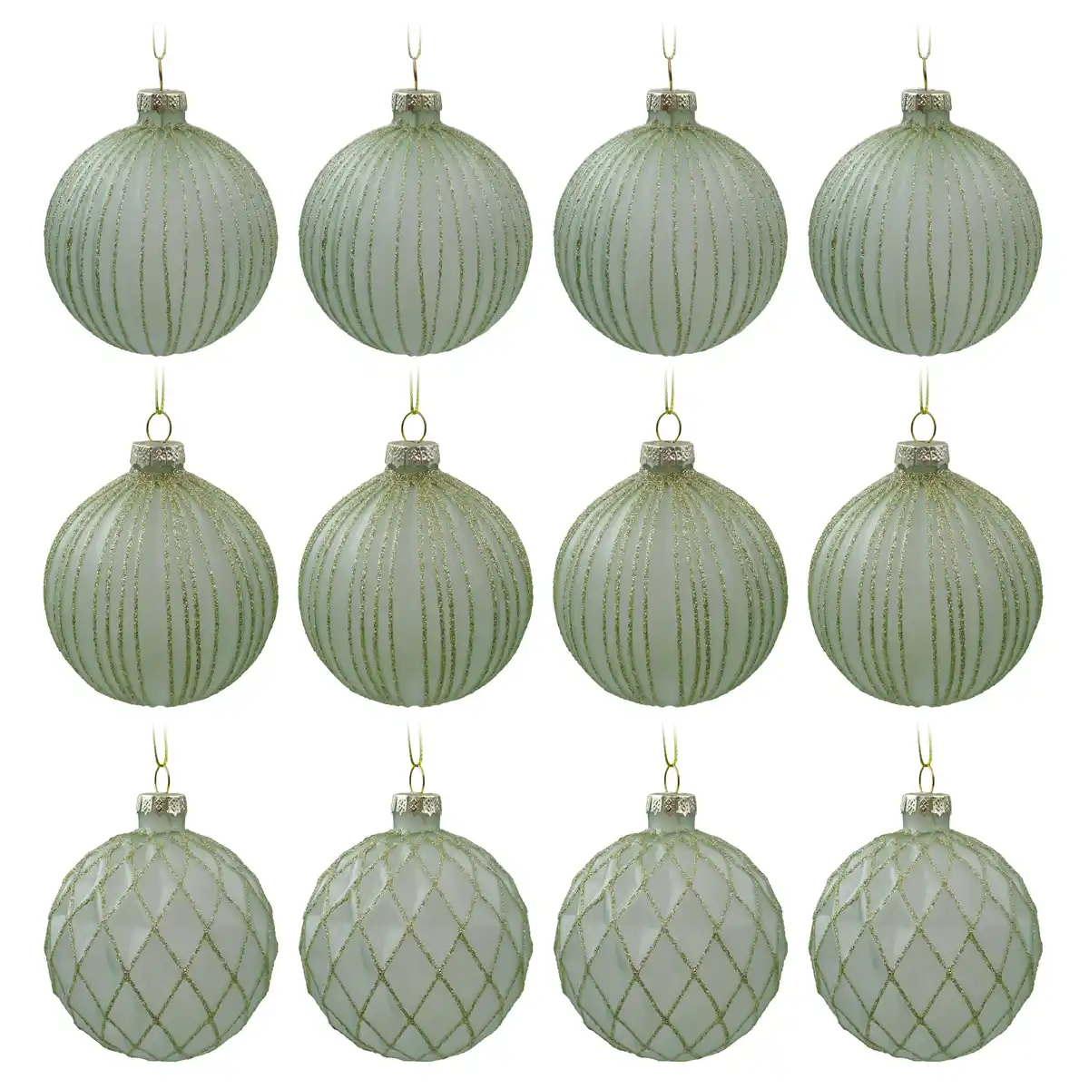 Bild 1 von Christbaumkugel-Set Grün, 12-teilig, Grün