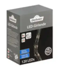 Dehner LED-Lichtergirlande, 120 LEDs, warmweiß