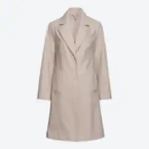 Damen-Blazer-Mantel in Knielänge, Beige