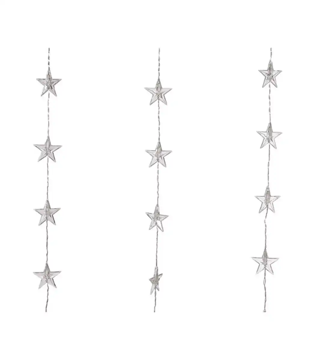 Bild 2 von Dehner LED-Lichtervorhang Stern, 40 LEDs, warmweiß