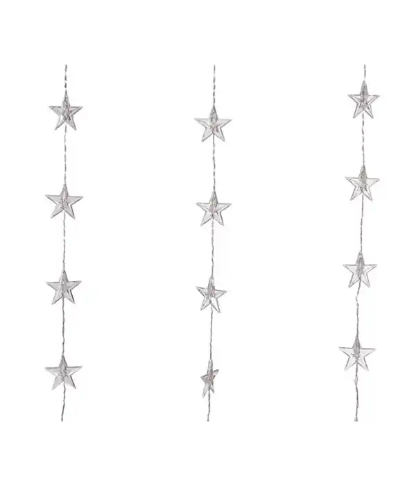 Bild 2 von Dehner LED-Lichtervorhang Stern, 40 LEDs, warmweiß