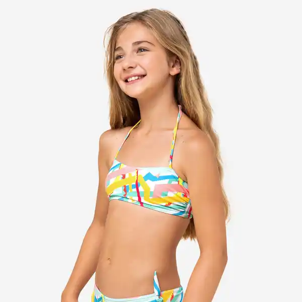 Bild 1 von Bikini-Oberteil Bandeau Liloo Top 100 Mädchen weiss