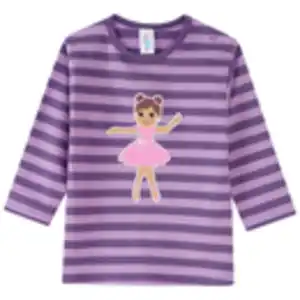 Baby Langarmshirt mit Applikation LILA / HELLLILA