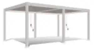 Pavillon Deluxe Plus ca. 600x255x400 cm Alu Weiß