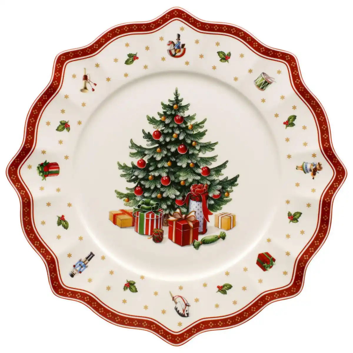 Bild 1 von Villeroy & Boch Platzteller Toys Delight, Grün, Mehrfarbig, Rot, Weiß, Keramik, Weihnachten, rund, hitzebeständig, Essen & Trinken, Geschirr, Teller, Platzteller