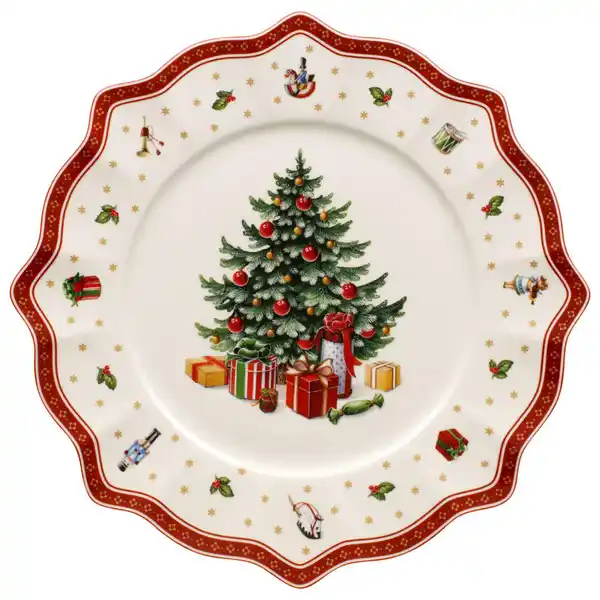 Bild 1 von Villeroy & Boch Platzteller Toys Delight, Grün, Mehrfarbig, Rot, Weiß, Keramik, Weihnachten, rund, hitzebeständig, Essen & Trinken, Geschirr, Teller, Platzteller