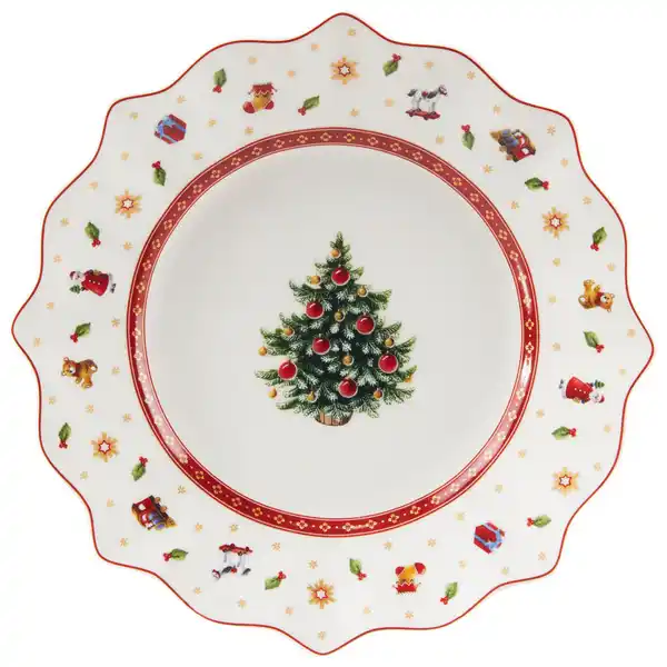 Bild 1 von Villeroy & Boch Frühstücksteller Toys Delight, Mehrfarbig, Rot, Weiß, Keramik, Weihnachten, rund, Essen & Trinken, Geschirr, Teller, Kuchenteller