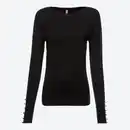 Bild 1 von Damen-Pullover mit Zierknöpfen, Black