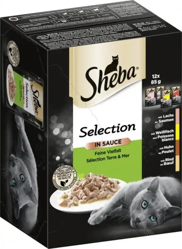 Bild 1 von Sheba Selection in Sauce Feine Vielfalt Lachs-Weißfisch-Huhn-Rind