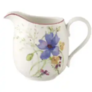 Villeroy & Boch Milchkrug Mariefleur Basic, Weiß, Keramik, Blume, 0,6 L, Kaffee & Tee, Kannen, Milchkännchen