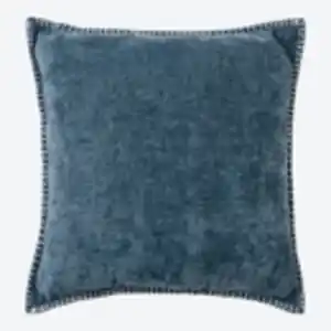 Dekokissen mit Horse-Stitching, ca. 43x43cm, Blue