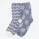 Bild 1 von Damen-Kuschelsocken mit echter Ferse, 2er-Pack, Blue