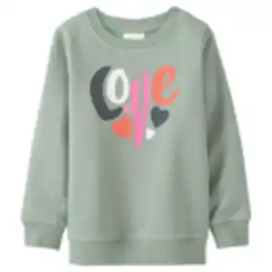 Mädchen Sweatshirt mit großem Print SALBEI