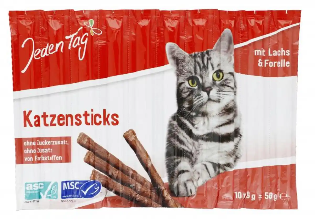 Bild 1 von Jeden Tag Katzensticks Lachs & Forelle