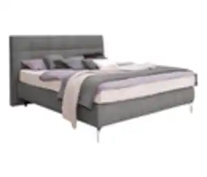 Boxspringbett »Arano«, 140 x 200 cm, Matratzenhärtegrad H2, platingrau