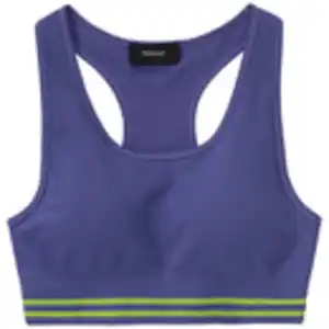 Mädchen Sport-Bustier mit Rippstruktur VIOLETT