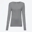 Bild 1 von Damen-Pullover mit Zierknöpfen, Gray