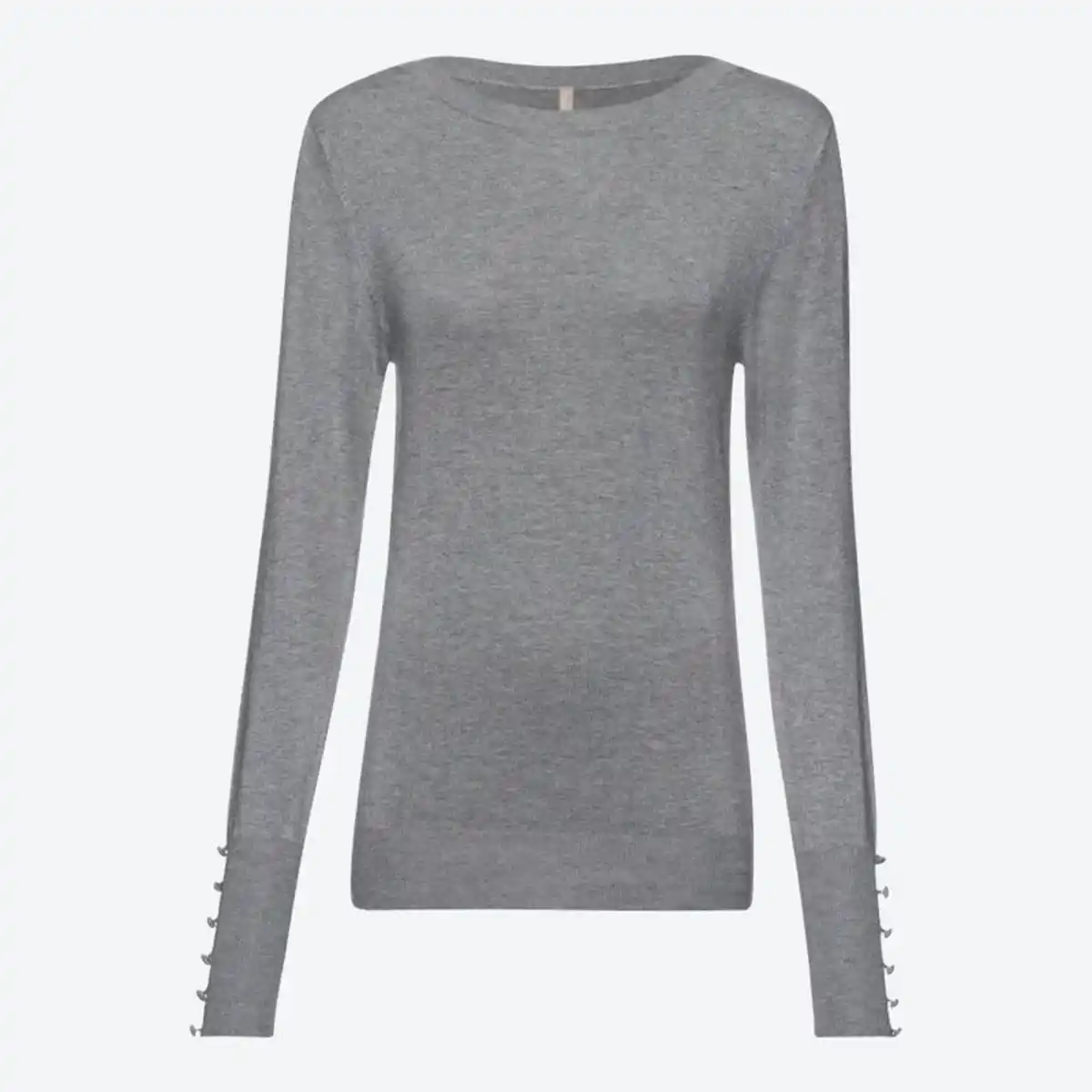 Bild 1 von Damen-Pullover mit Zierknöpfen, Gray