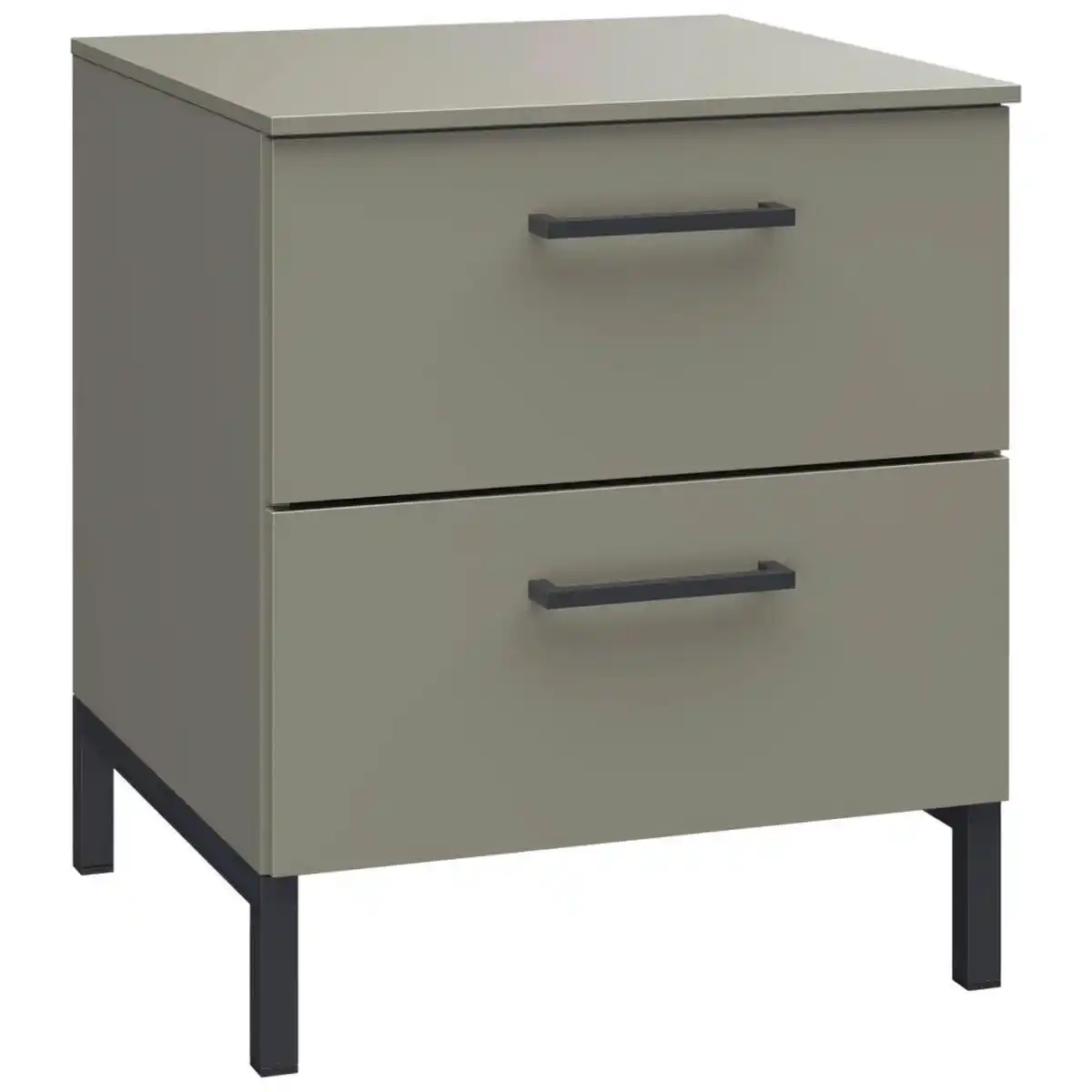 Bild 1 von Novel Nachtschrank Primolar Garda, Grau, Grün, Metall, 2 Schubladen, 42x51x41 cm, Typenauswahl, Soft-Close-System, Schlafzimmer, Nachttische