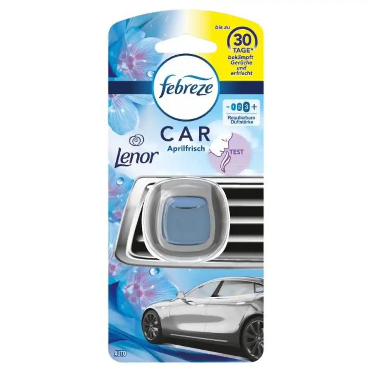 Bild 1 von Febreze Auto Lufterfrischer Starterset Lenor Aprilfrisch entfernt Gerüche im Auto
