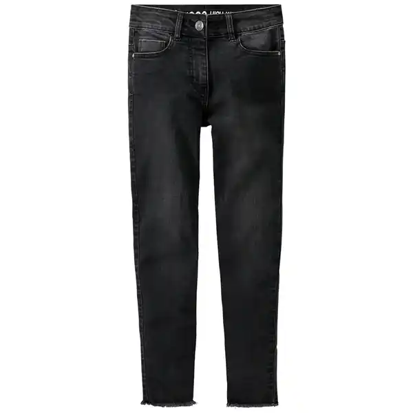 Bild 1 von Mädchen Slim-Jeans mit High Waist SCHWARZ