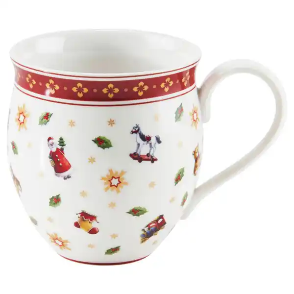 Bild 1 von Villeroy & Boch Kaffeebecher Toy's Delight, Grün, Mehrfarbig, Rot, Weiß, Keramik, Weihnachten, 440 ml, hitzebeständig, Kaffee & Tee, Tassen, Kaffeebecher