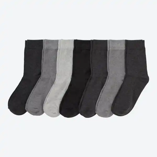 Bild 1 von Unisex-Socken mit unterschieldichen Farbkombinationen, 7er-Pack, Gray