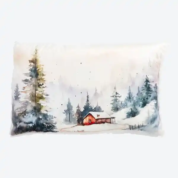 Bild 1 von Dekokissen mit winterlichem Design, ca. 30x50cm, White