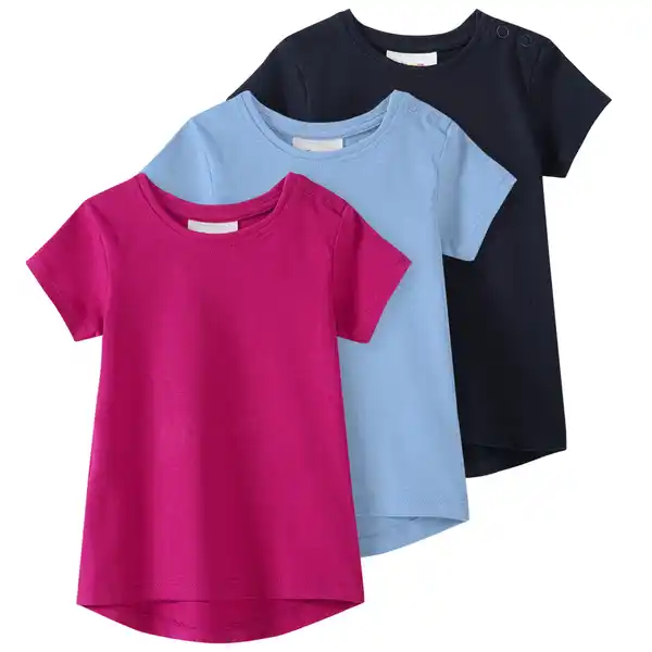 Bild 1 von 3 Baby T-Shirts unifarben DUNKELBLAU / BEERE / BLAU