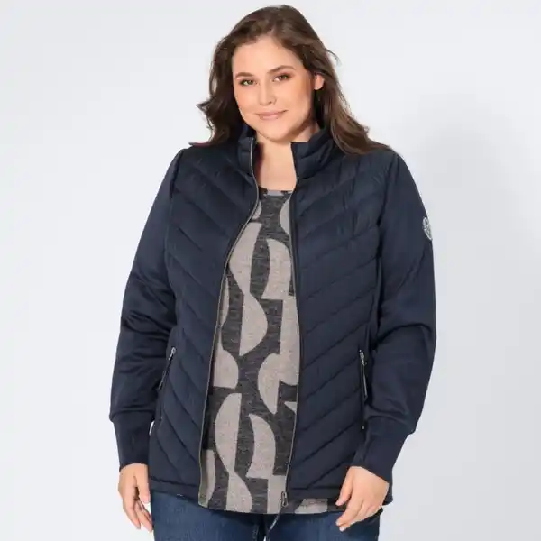 Bild 1 von Damen-Jacke mit Stehkragen, große Größen, Dark-blue