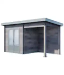 Wolff Finnhaus Gartenhaus WPC-Trend B+, inkl. Lounge, ca. B480/H252/T232 cm