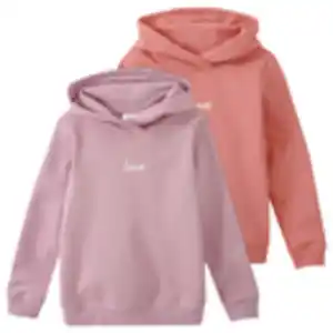 2 Mädchen Hoodies mit kleiner Stickerei HELLLILA / TERRACOTTA