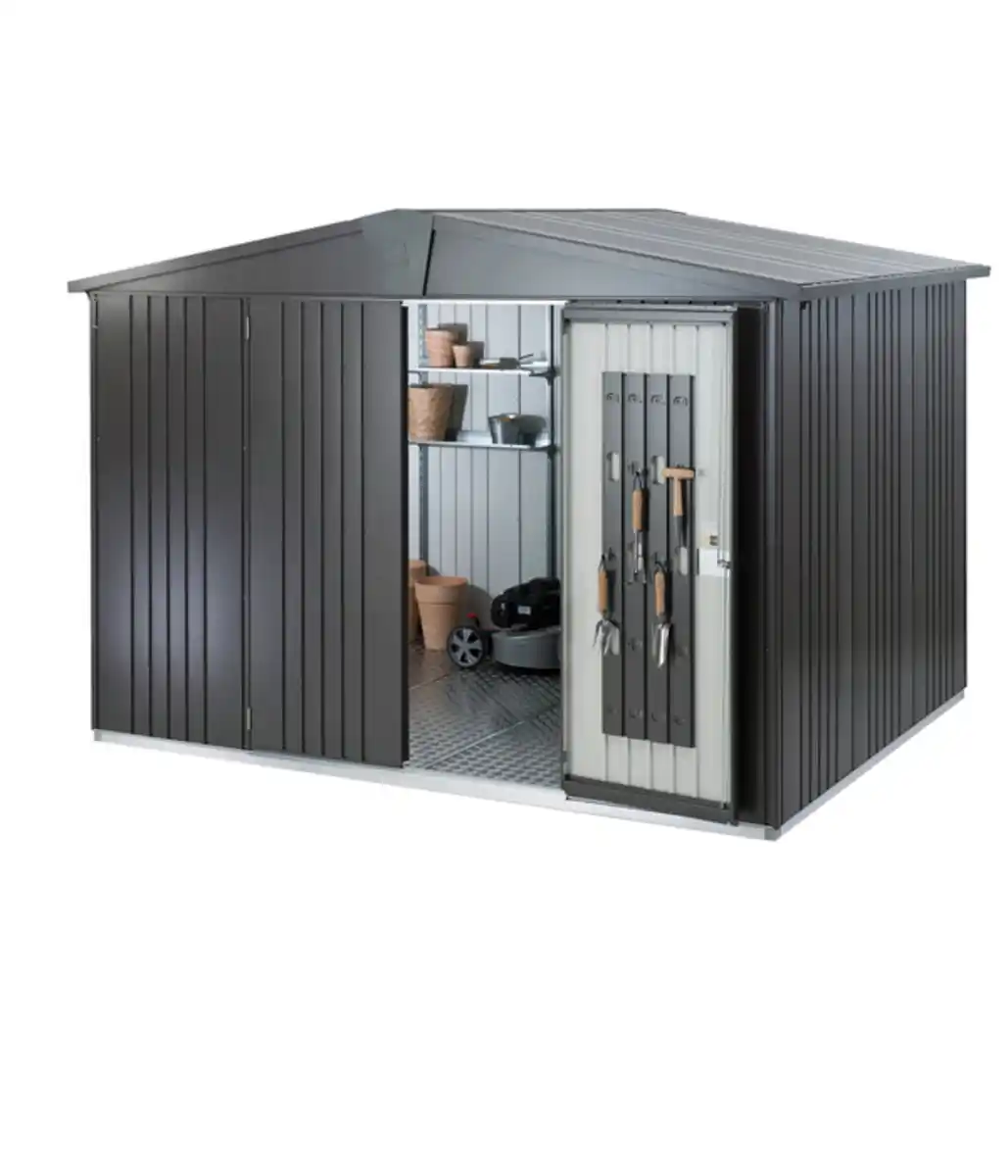 Bild 2 von Biohort Gerätehaus Europa 5, dunkelgrau-metallic, ca. B316/H209/T228 cm