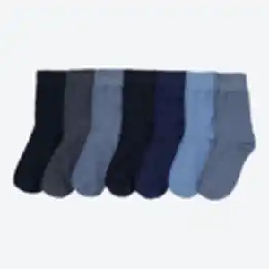 Unisex-Socken mit unterschieldichen Farbkombinationen, 7er-Pack, Blue