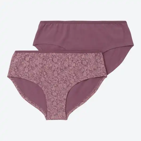 Bild 1 von Damen-Panty mit Blümchenmuster, 2er-Pack, Light-violet