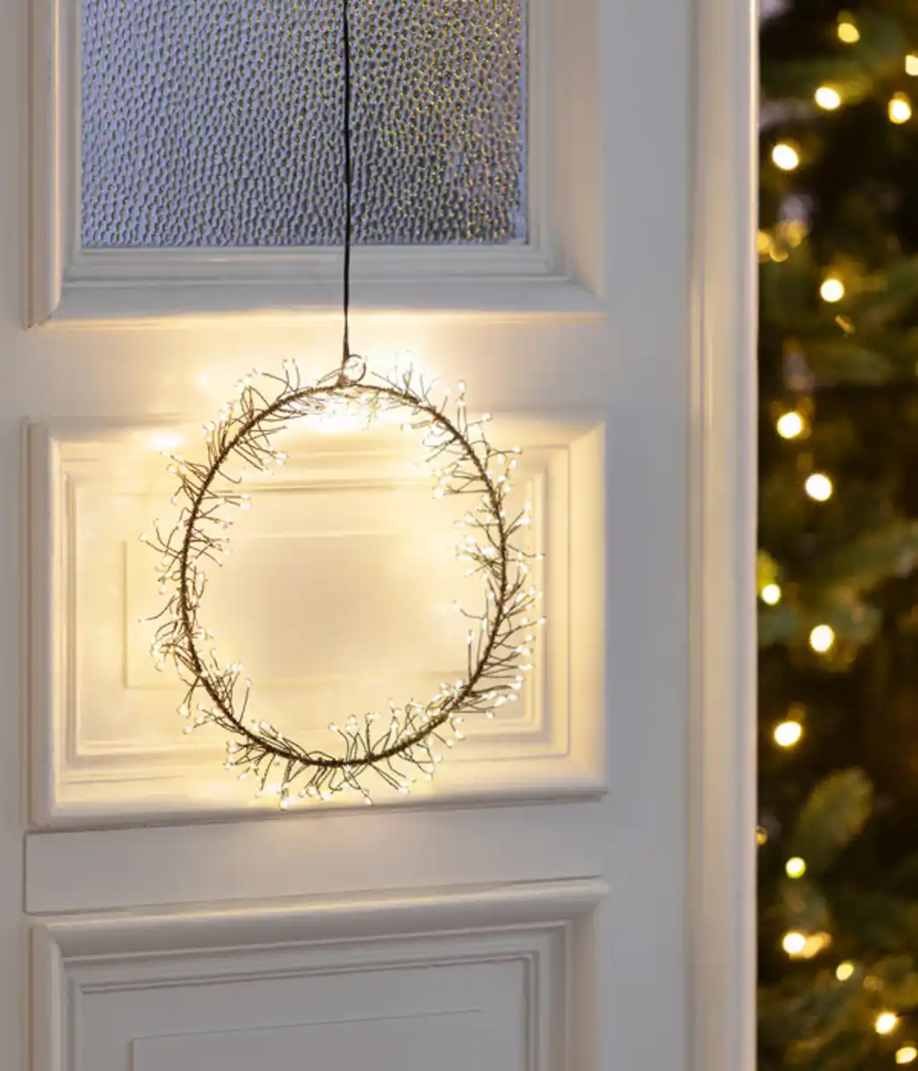 Bild 4 von Dehner LED-Kranz, 300 LEDs, warmweiß, ca. Ø25 cm