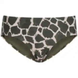 Damen Bikinipanty im Animal-Look DUNKELGRAU / WEISS