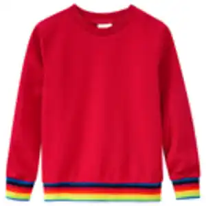 Kinder Sweatshirt mit bunten Akzenten ROT